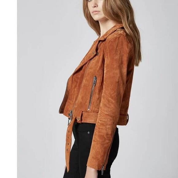 Blank NYC Suede Leather Moto Jacket in El Dorado Size XS NWT - Picture 2 of 9